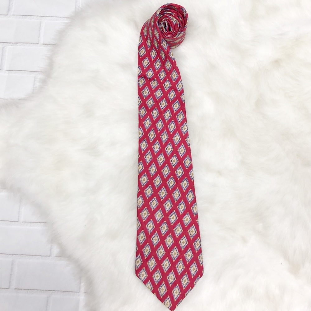 Chaps Red Diamond Neck Tie
